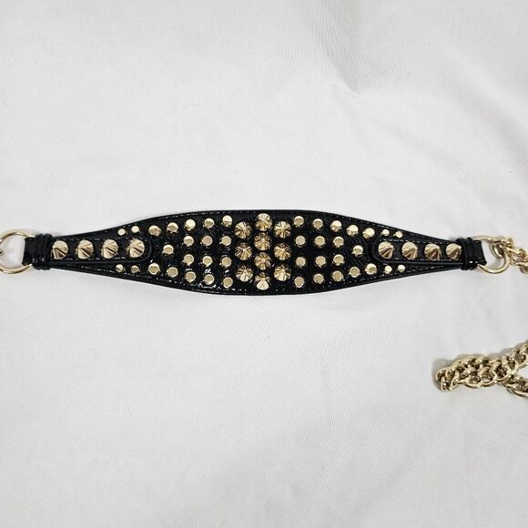 Rebecca Minkoff Jax Studded Patent Leather Crossbody In Black - Picture 6 of 6